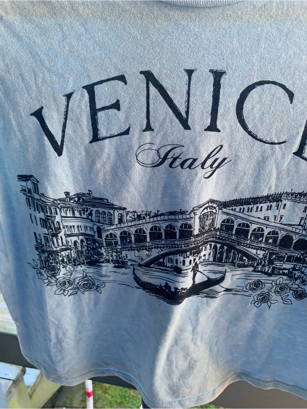 Rebellious One Light Blue Venice Italy Graphic Tee BRAND NEW - Picture 4 of 9